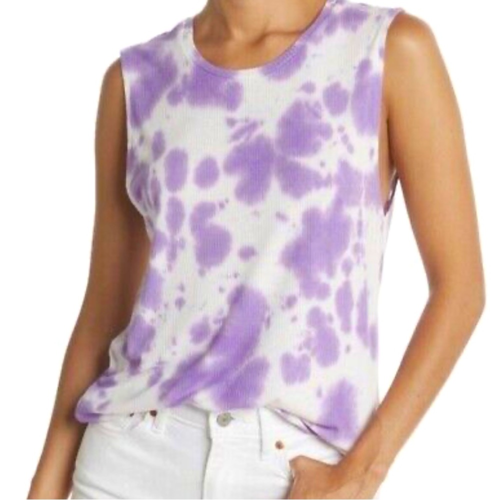 Abound Purple and White Tie Dye
Ribbed Muscle Tank Top XS